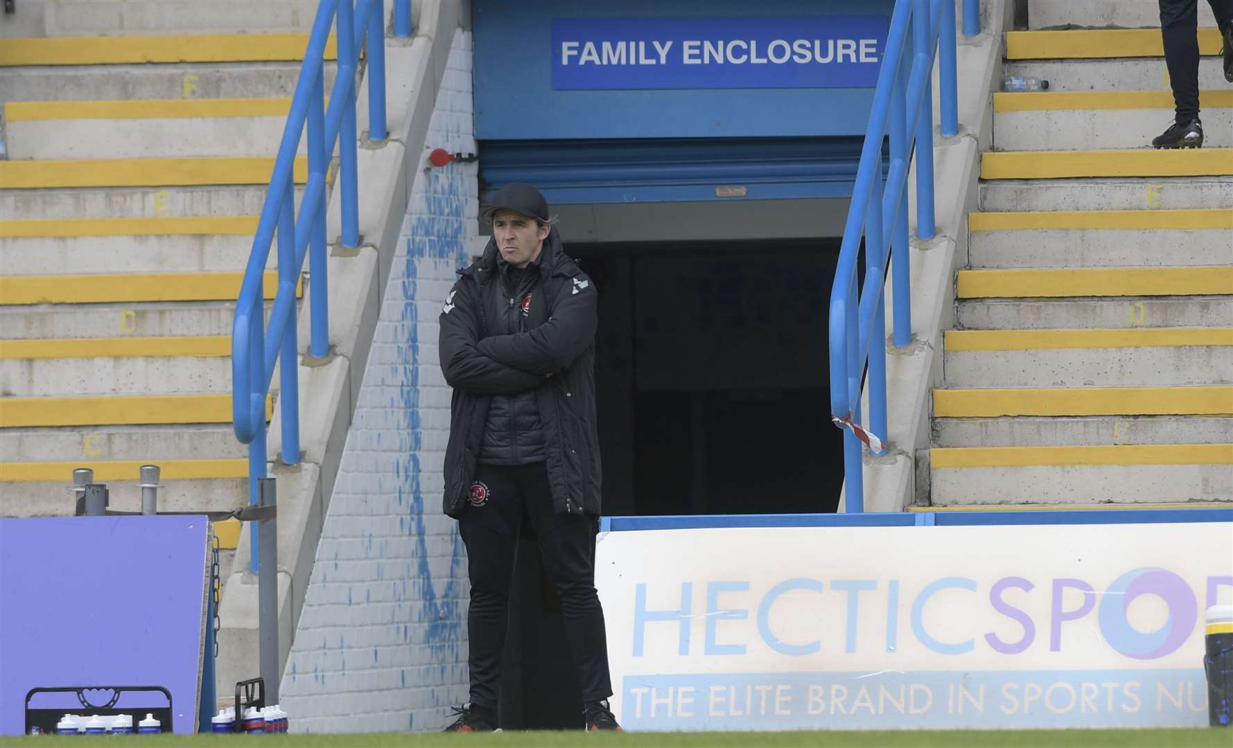 Fleetwood manager Joey Barton watches on at Priestfield. Picture: Barry Goodwin (42843030)