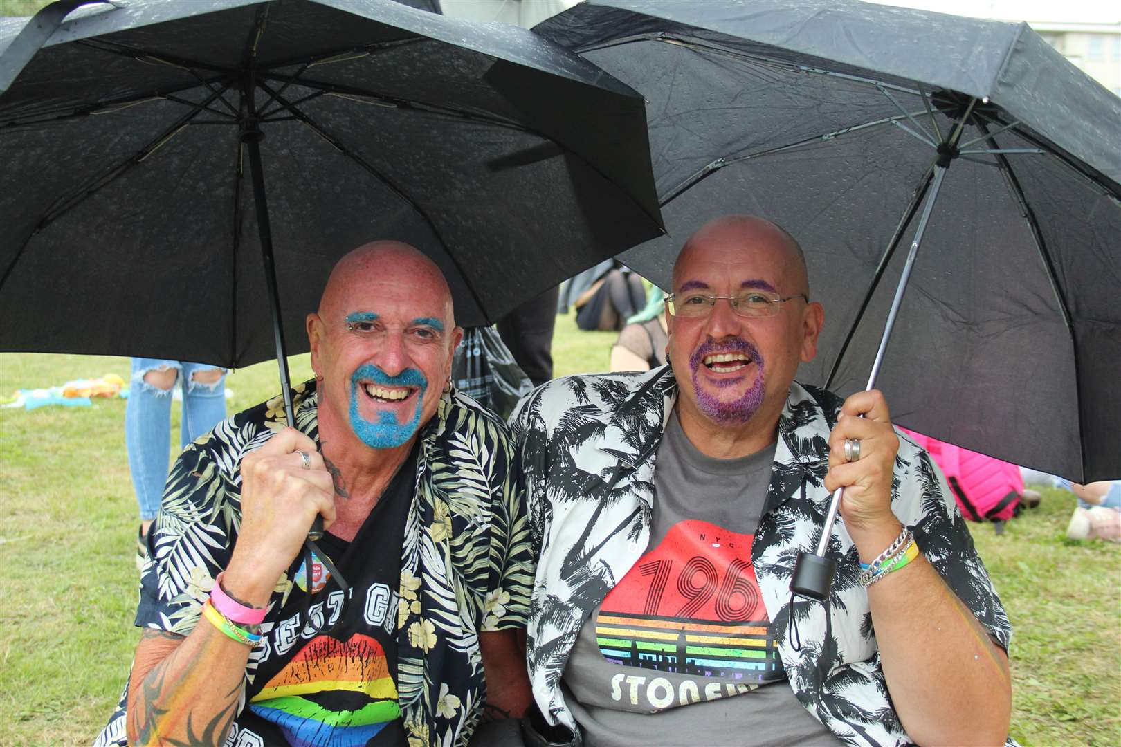 Two men with colourful beards at Dover Pride 2021. Picture: Photography with Evangeline