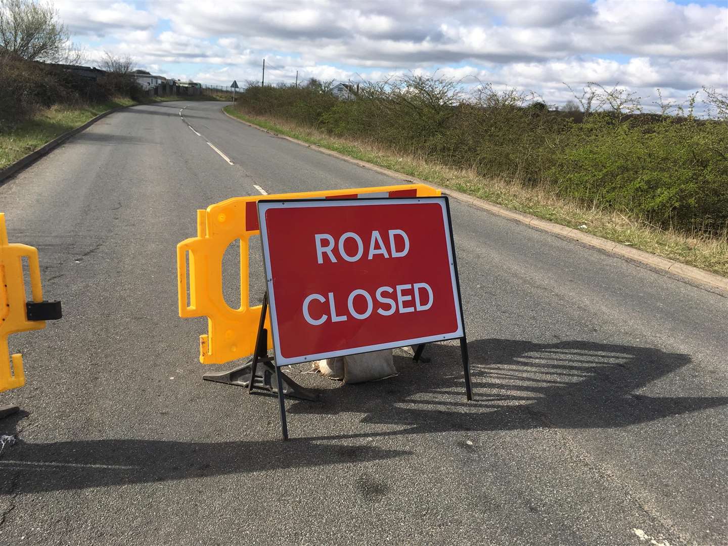 Thornden Wood Road was closed in March for pothole repairs