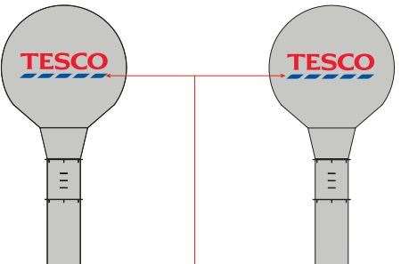 The new grey paint and look for the Tesco water tower in Gillingham. Picture: Tesco