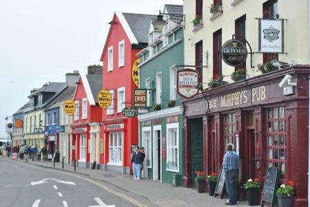 Colourful buildings in Dingle in County Kerry