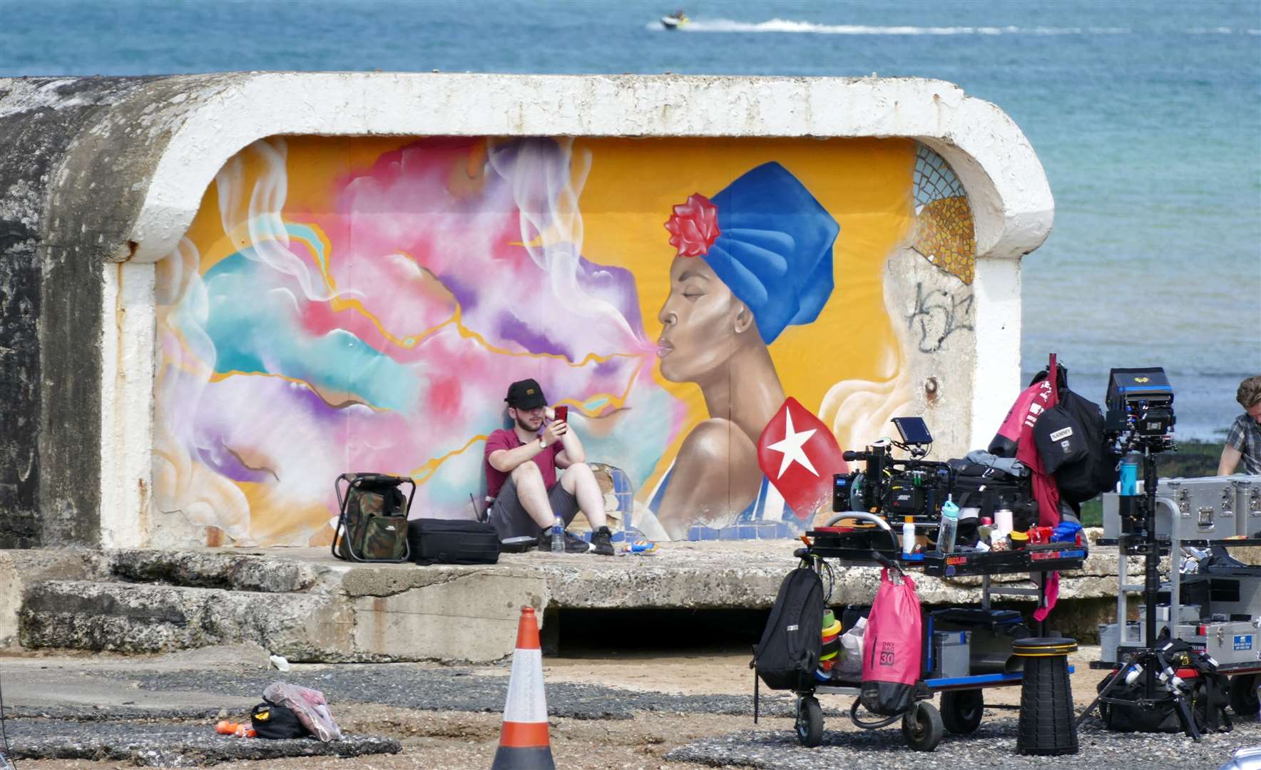 Production crews shot scenes from the upcoming final season of Killing Eve in Cliftonville, Margate. Picture: Frank Leppard Photography