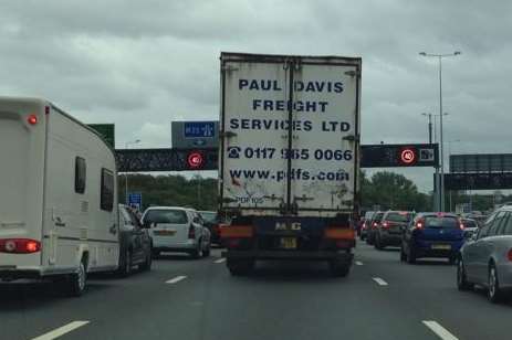 Drivers have described the M25 as 'a car park' tonight. Picture: @tom_Oliphant