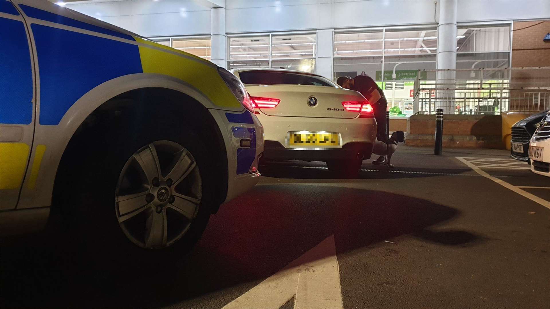 Police stopped the driver of a BMW in Maidstone Road, Chatham. Picture: Kent Police (14611786)