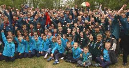 Scout Cubs and Beavers have plenty to celebrate. Picture: BARRY CRAYFORD
