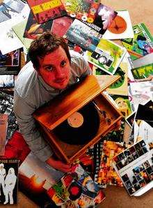 John Osborne and his records which feature in John Peel's Shed