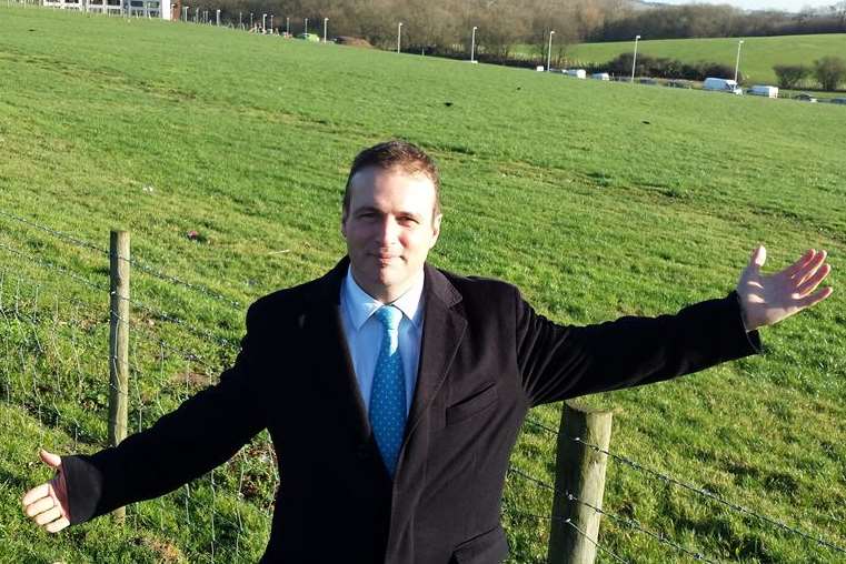 Land Securities development director Chris Ward in front of land which will become a new Notcutts garden centre in the scheme
