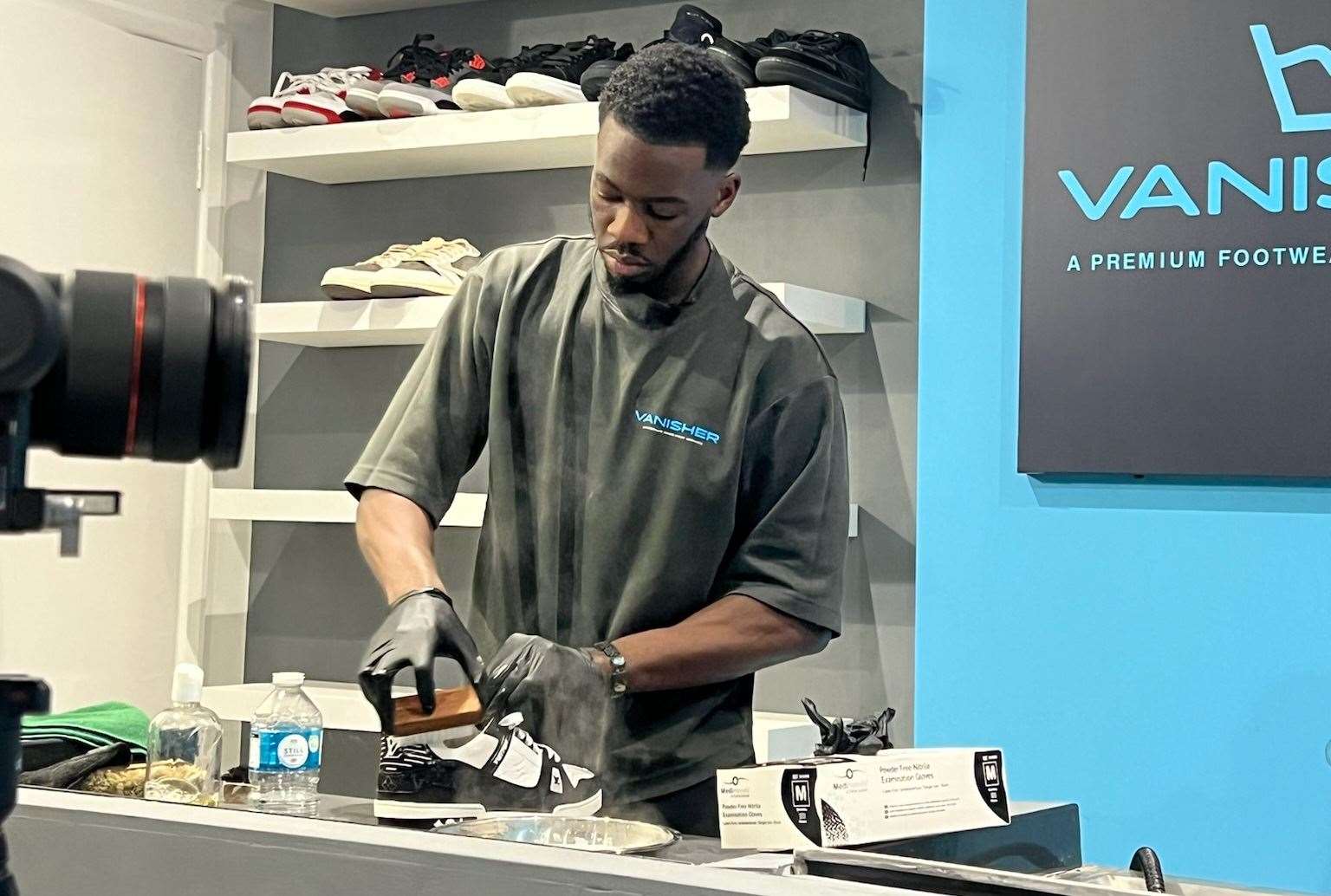 Gabriel Aiyelabola, who grew up in Chatham, will be opening his first shoe cleaning store next month