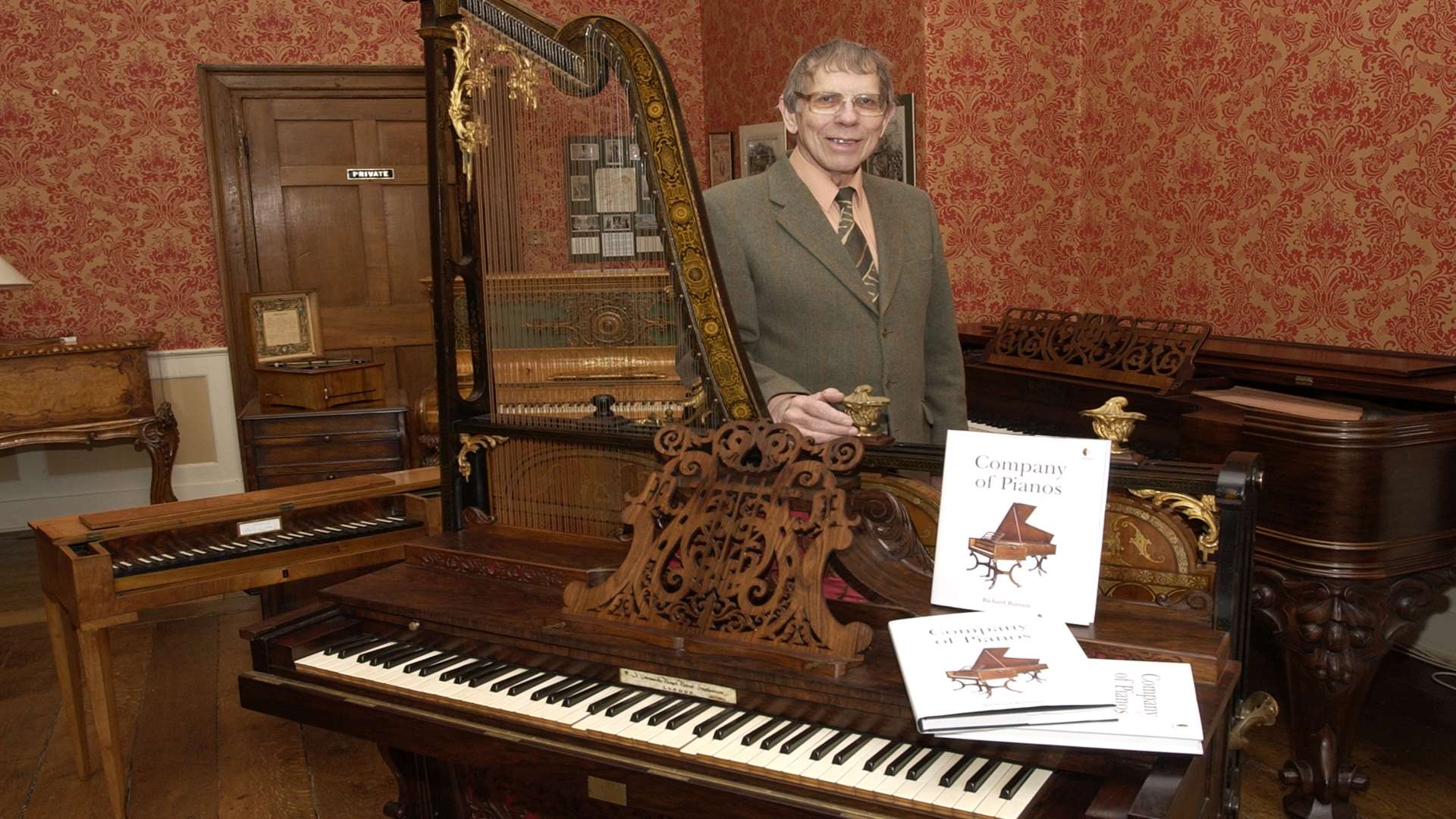 Richard Burnett with one of his instruments