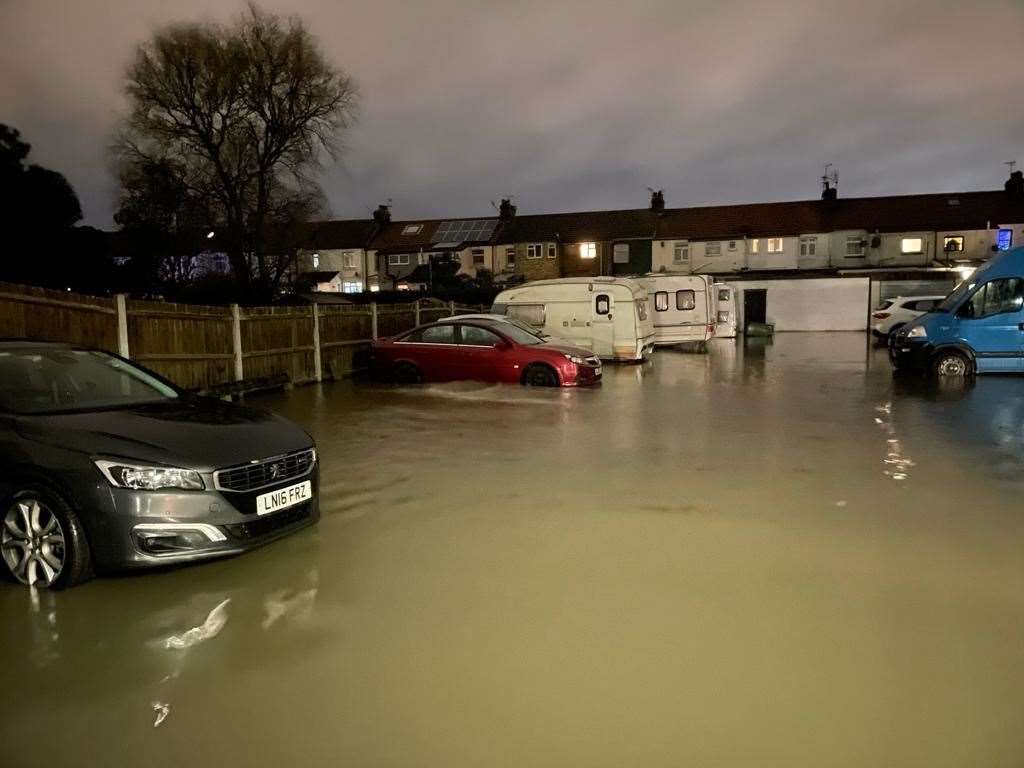 Castlemere Avenue in Queenborough flooded again last week