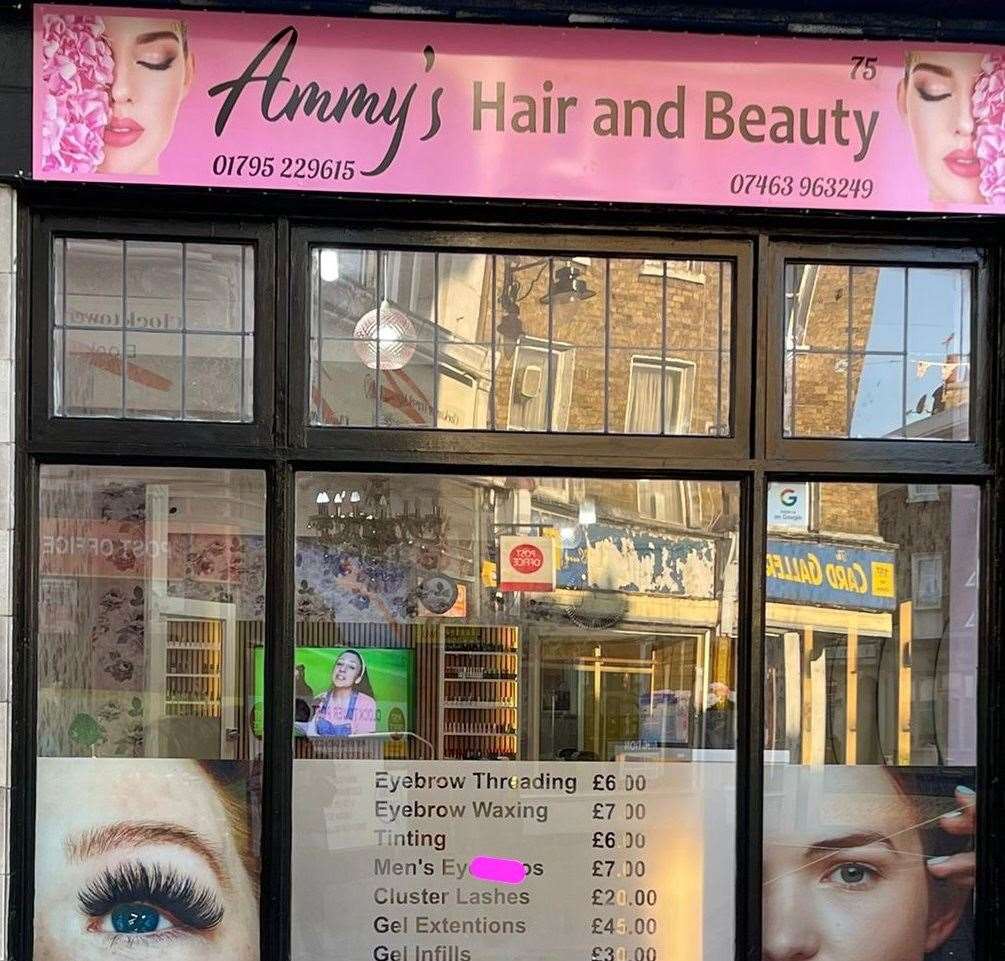 Ammy's Hair and Beauty now sits in the middle of Sheerness High Street. Picture: Love Kaur