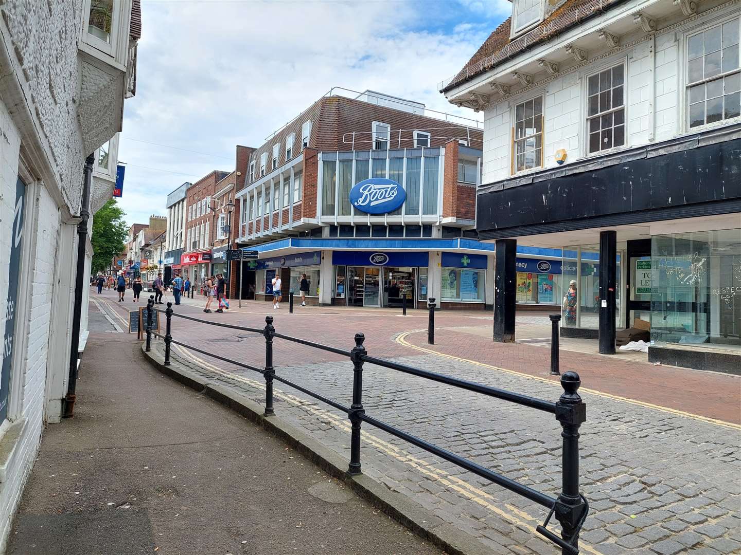 A dispersal order was brought in Ashford town centre after reports of a disturbance