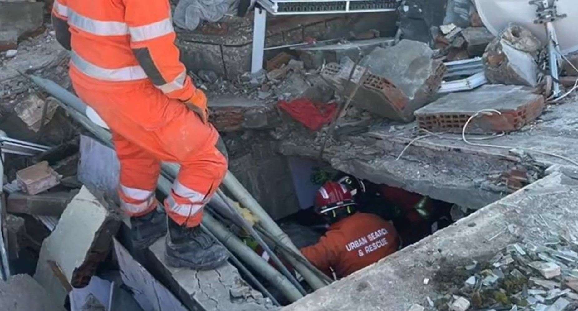 The team has also rescued two adults who had been trapped under rubble for 120 hours, as well as a two-year-old girl who had been under the rubble for 101 hours