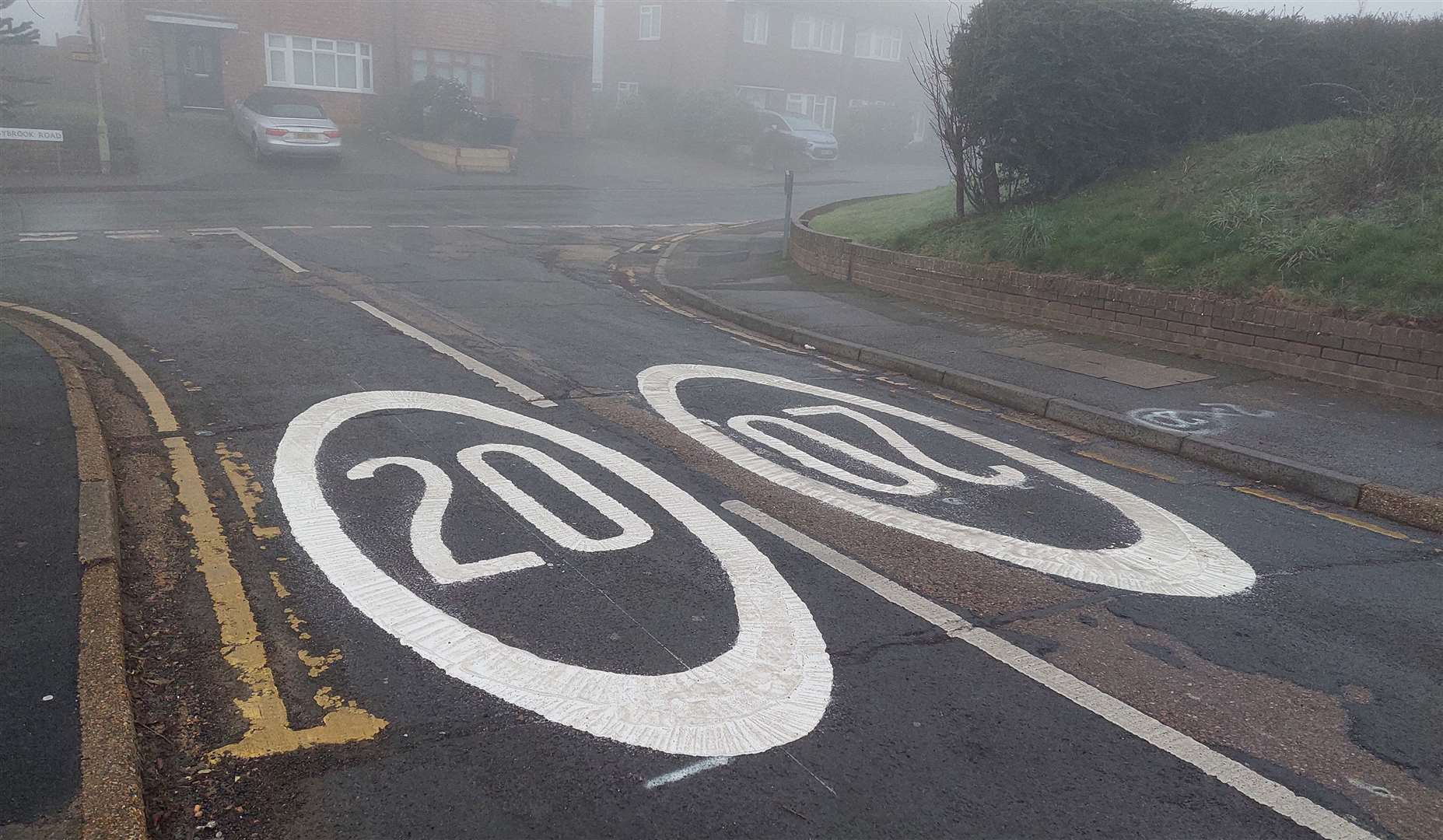 Rylands Road now has 20mph limits painted on the roads