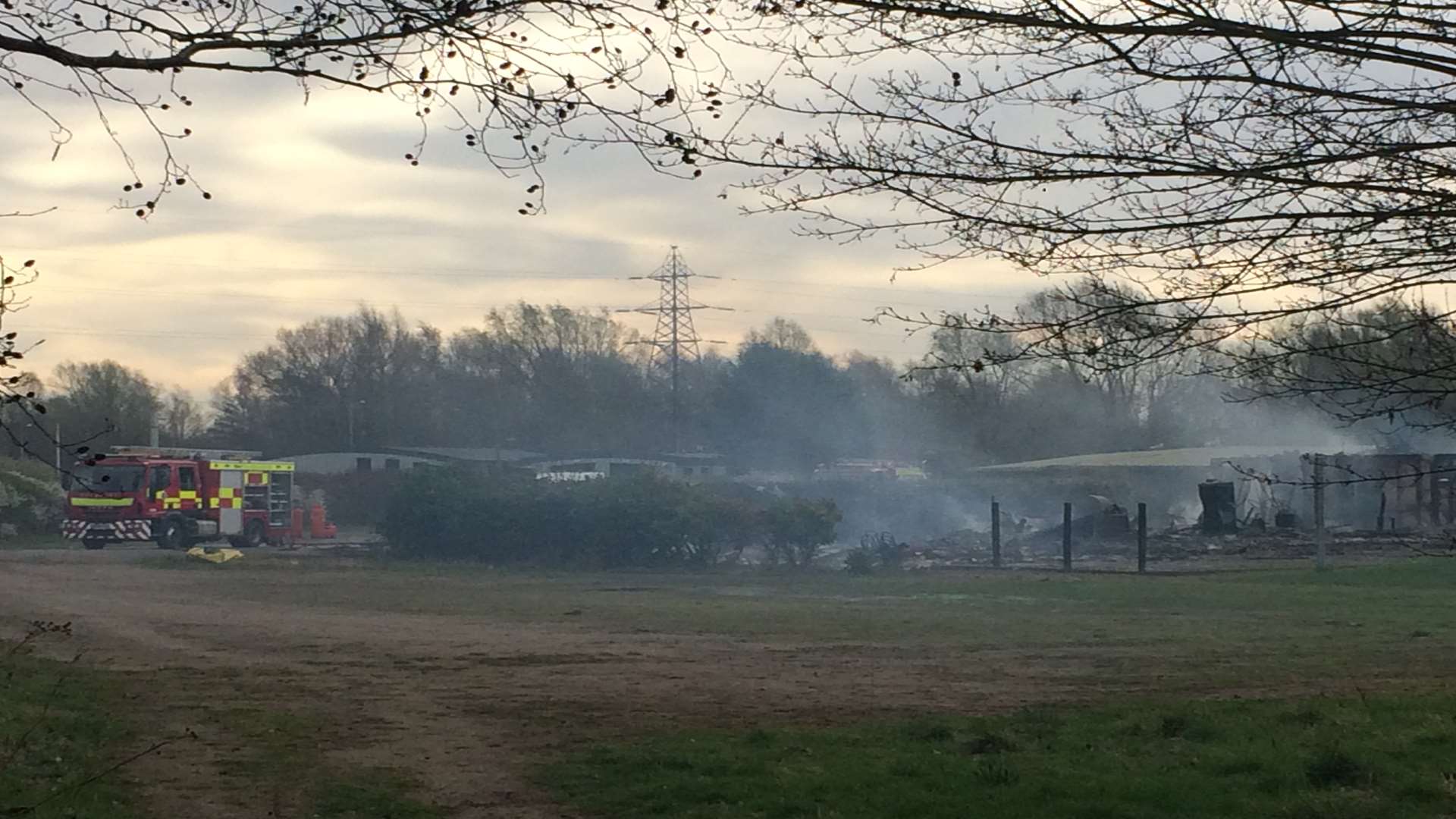 The clubhouse has been burnt to the ground