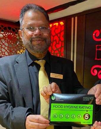 Owner Abdul Kalam Azad Suton says he is happy with the restaurant's new rating