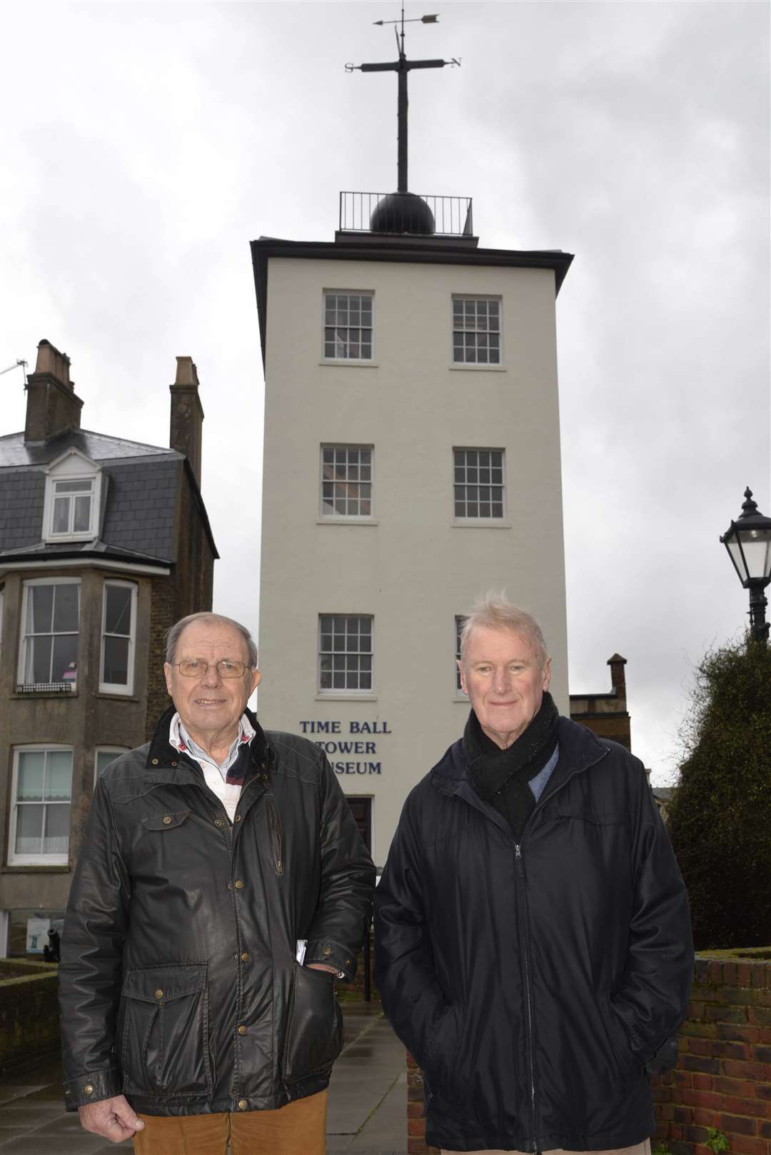 Mike Carey and Alan Clarke campaign to save the Timeball Tower as it is in financial difficulty