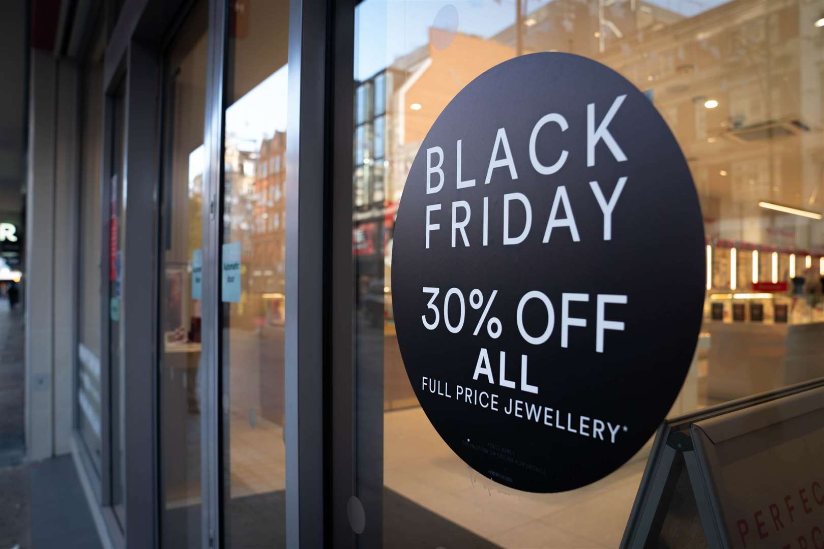Retailers promoted Black Friday deals (James Manning/PA)