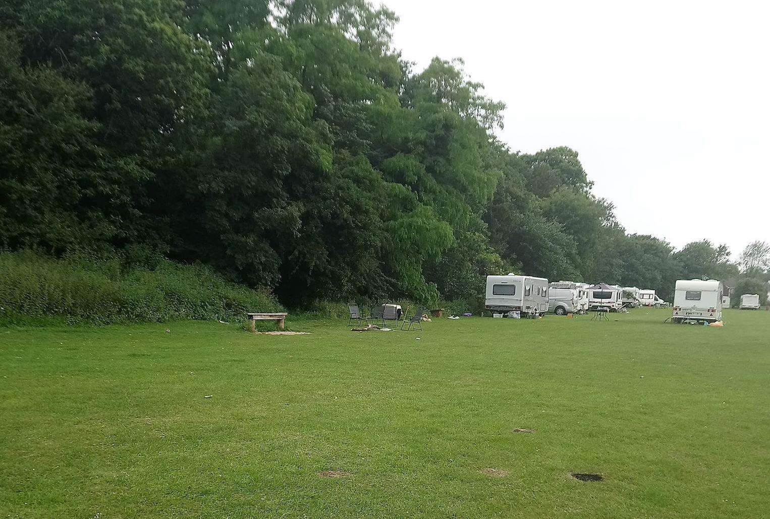 Travellers are currently occupying Beverley Meadow. Picture: Danny Gifford