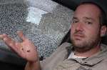 Nick Hunter who found a bullet hole in the window of his car