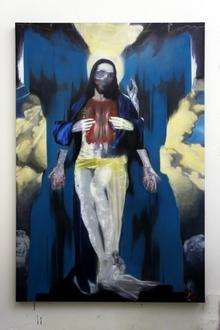 Painting of Jesus, painted by Gravesend artist Matthew Atkinson