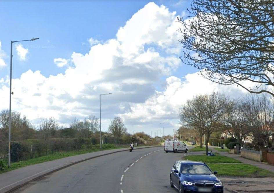 The car was stopped on Dymchurch Road in Hythe. Picture: Google