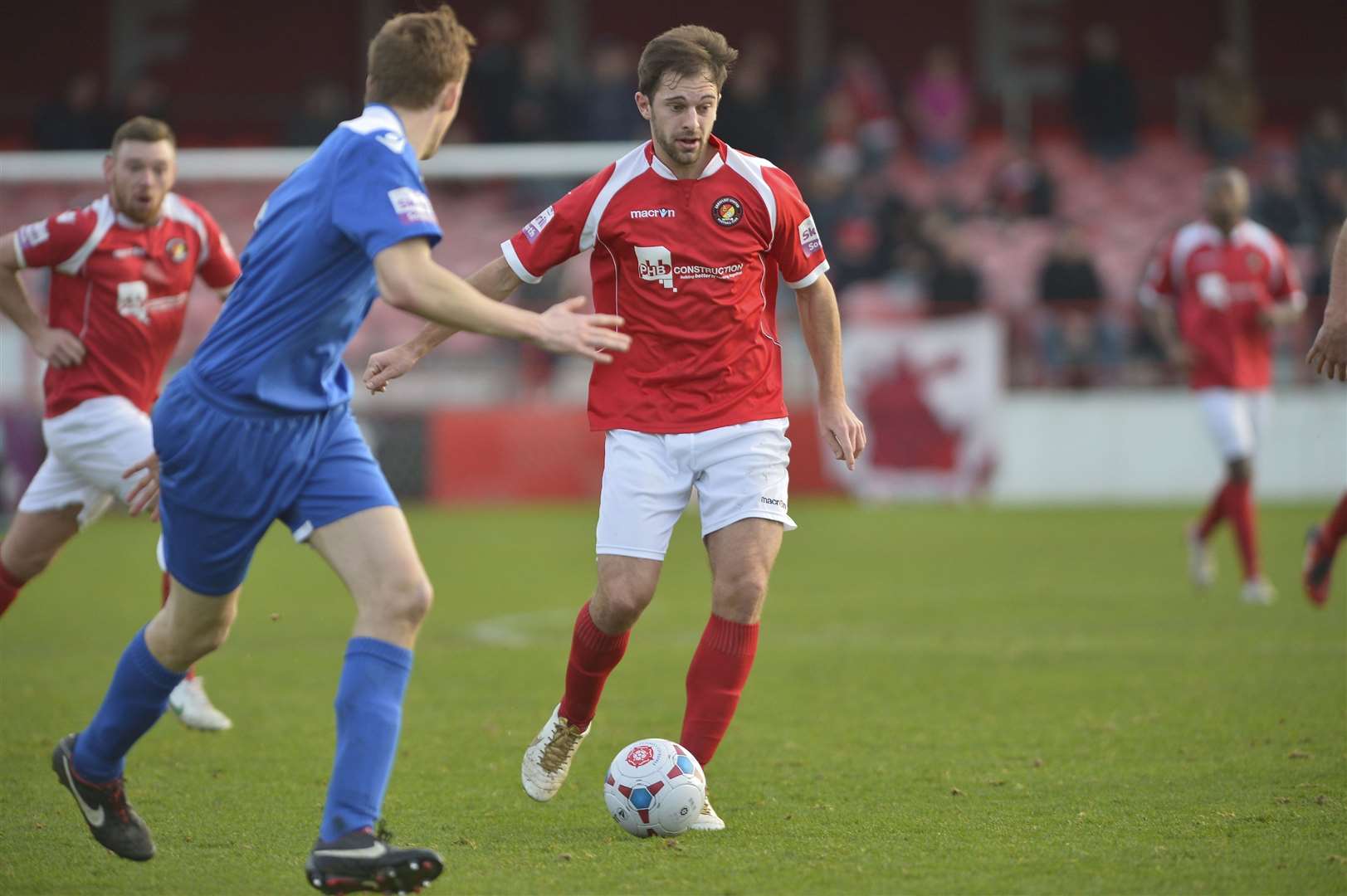 Michael West in action for.Ebbsfleet United back in 2014