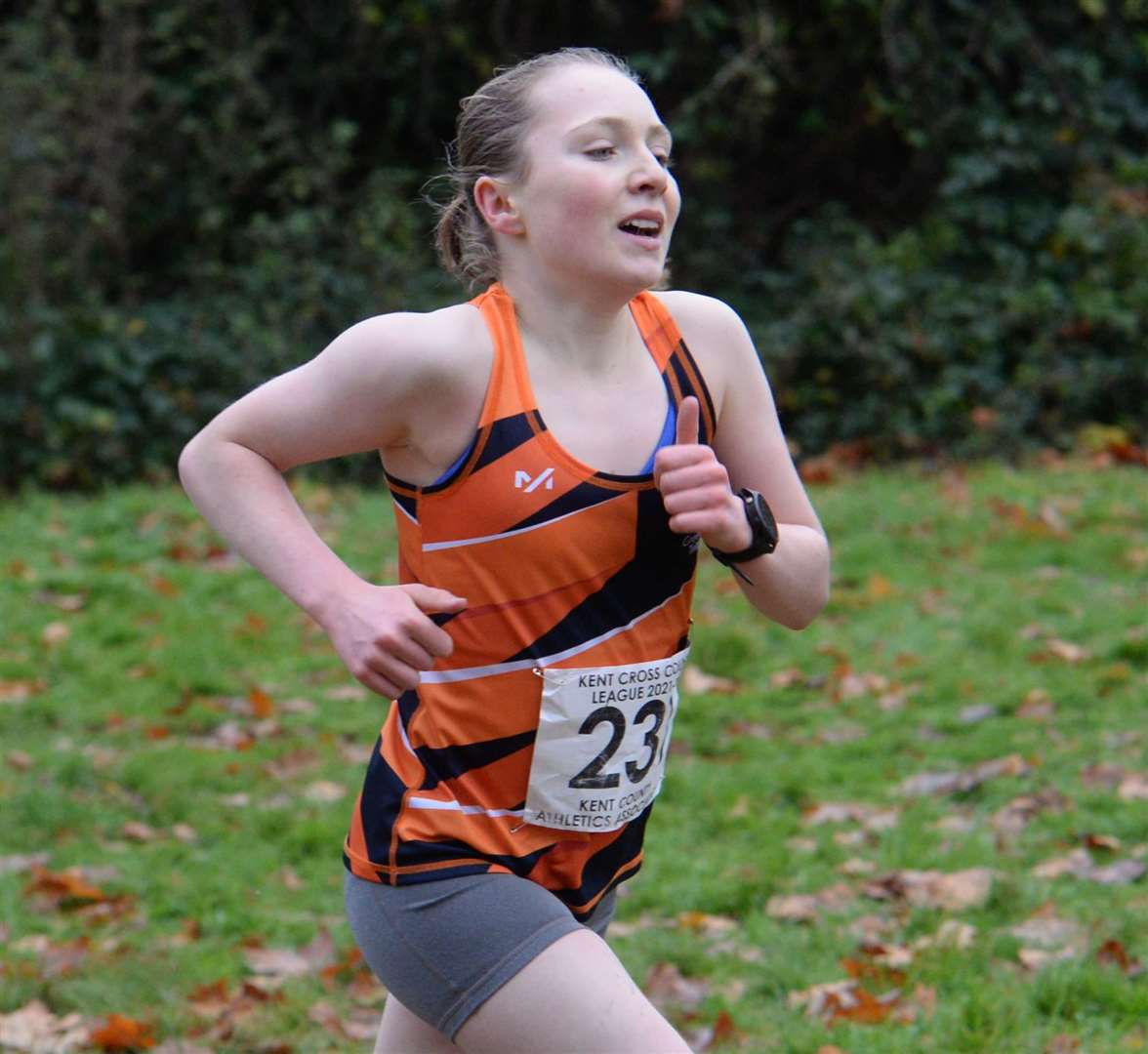 Emer Tynan of Greenwich Tritons set the pace in the under-15 girls' race. Picture: Chris Davey (53364425)