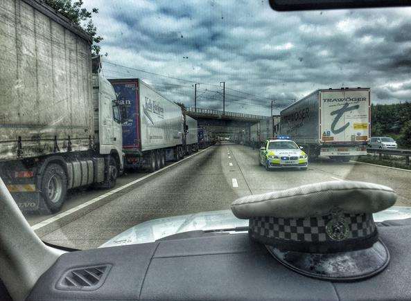 An unusual view of Op Stack. Picture: @kentpoliceroads