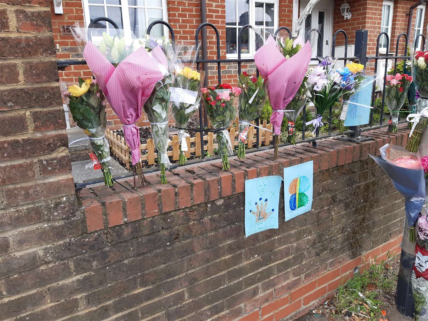 Local people gathered in Watling Street, Dartford, following a crash which killed a 10-year-old girl