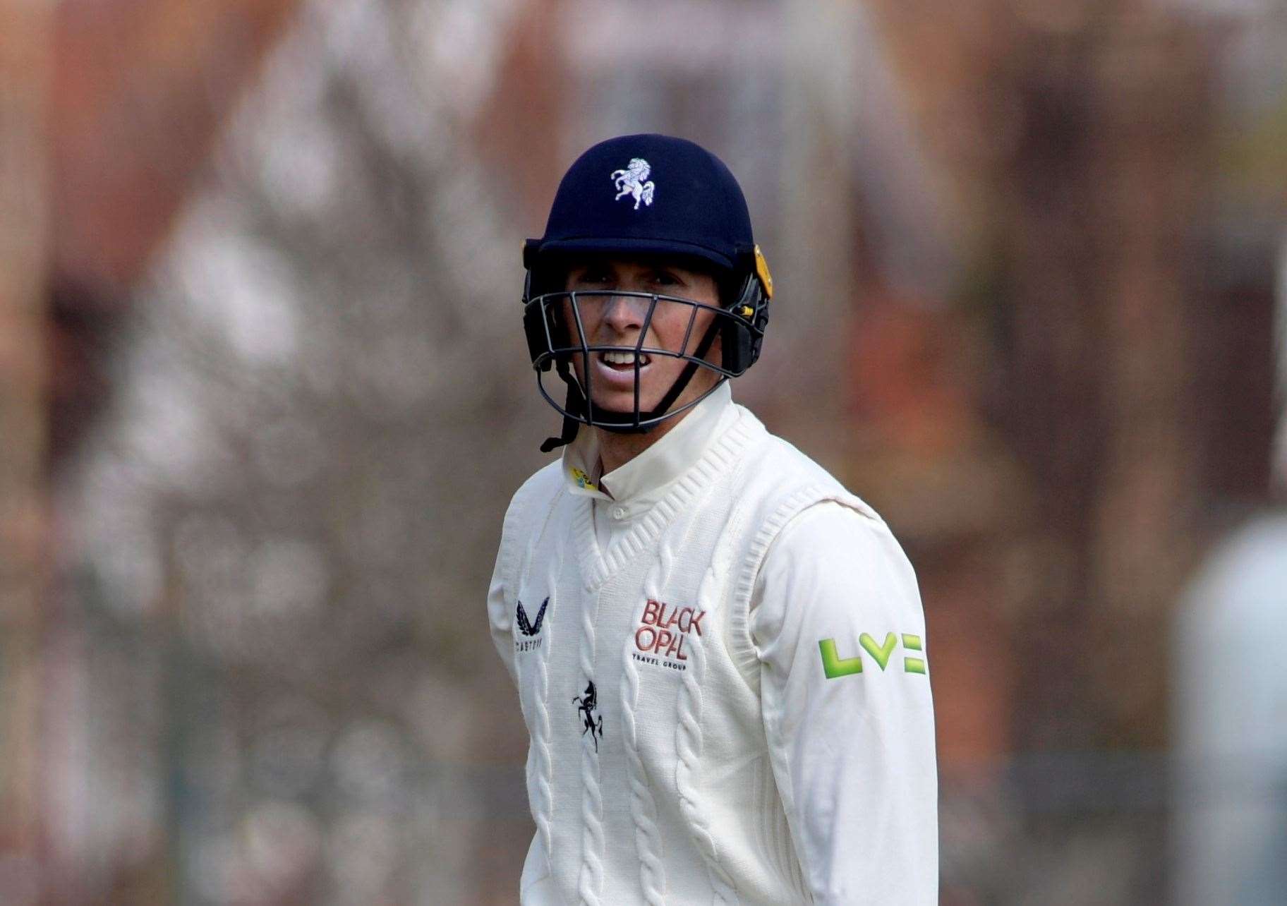Kent batsman Zak Crawley – hit a century on the first day of their County Championship home match against Nottinghamshire. Picture: Barry Goodwin