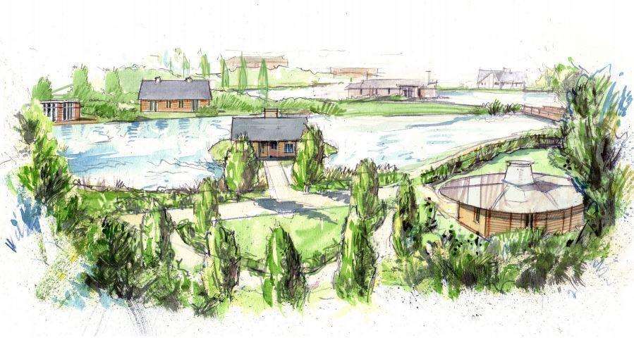 The proposed eco holiday park at Little Densole Farm, near Folkestone