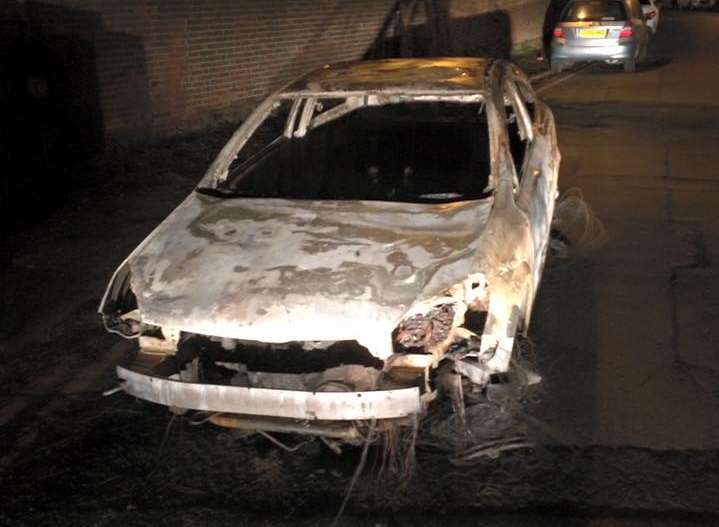 The car is completely destroyed. Picture: Chris Durrant