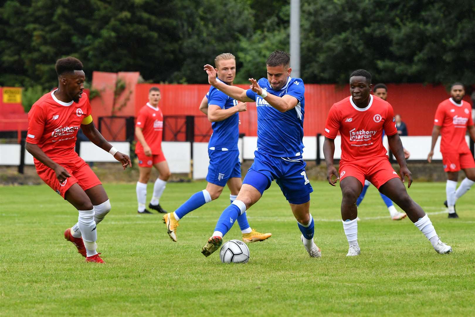 Gillingham got their pre-season fixtures under way at Welling on Saturday Picture: Keith Gillard