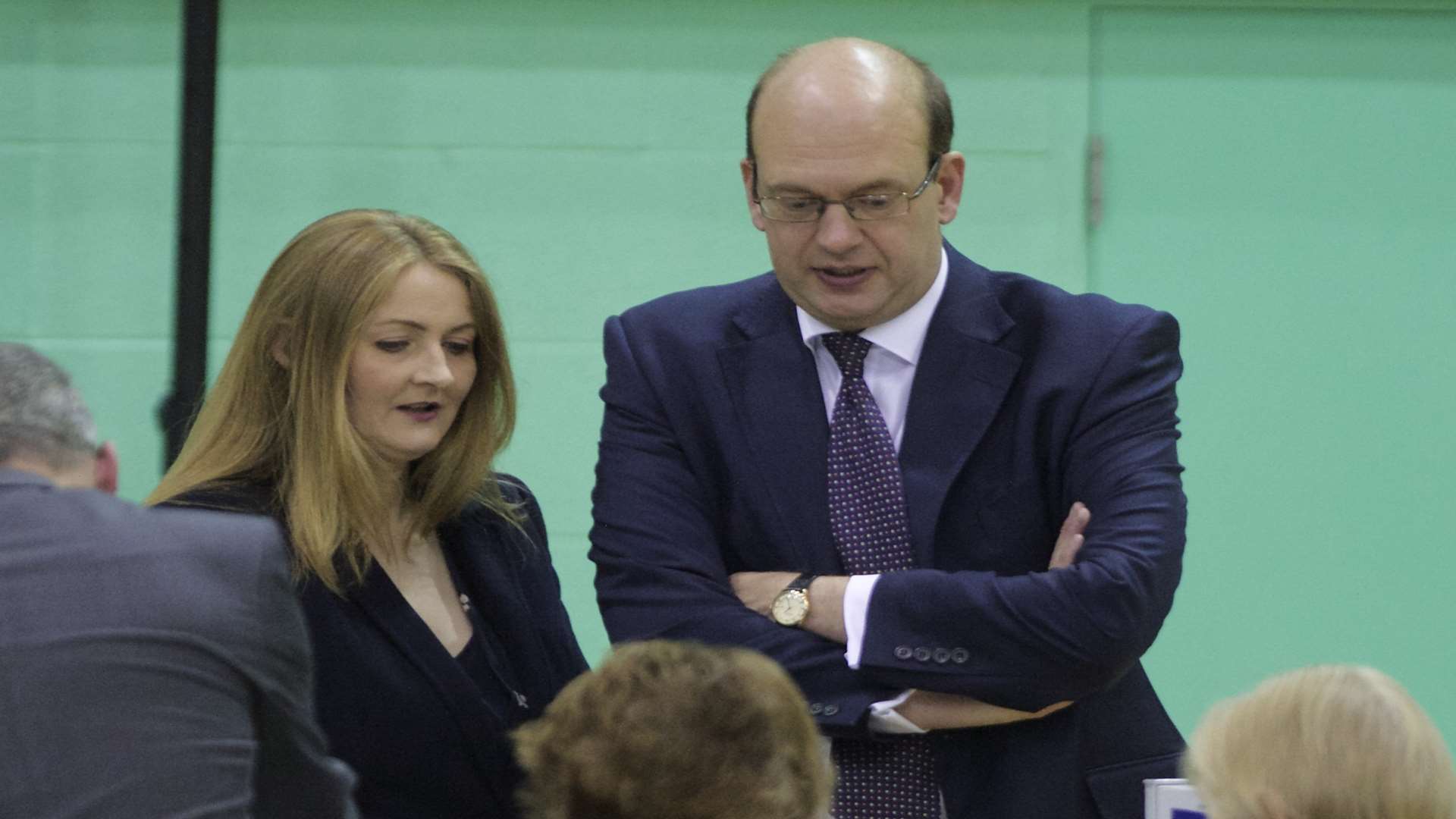 Mark Reckless and his wife Catriona Brown watch the count