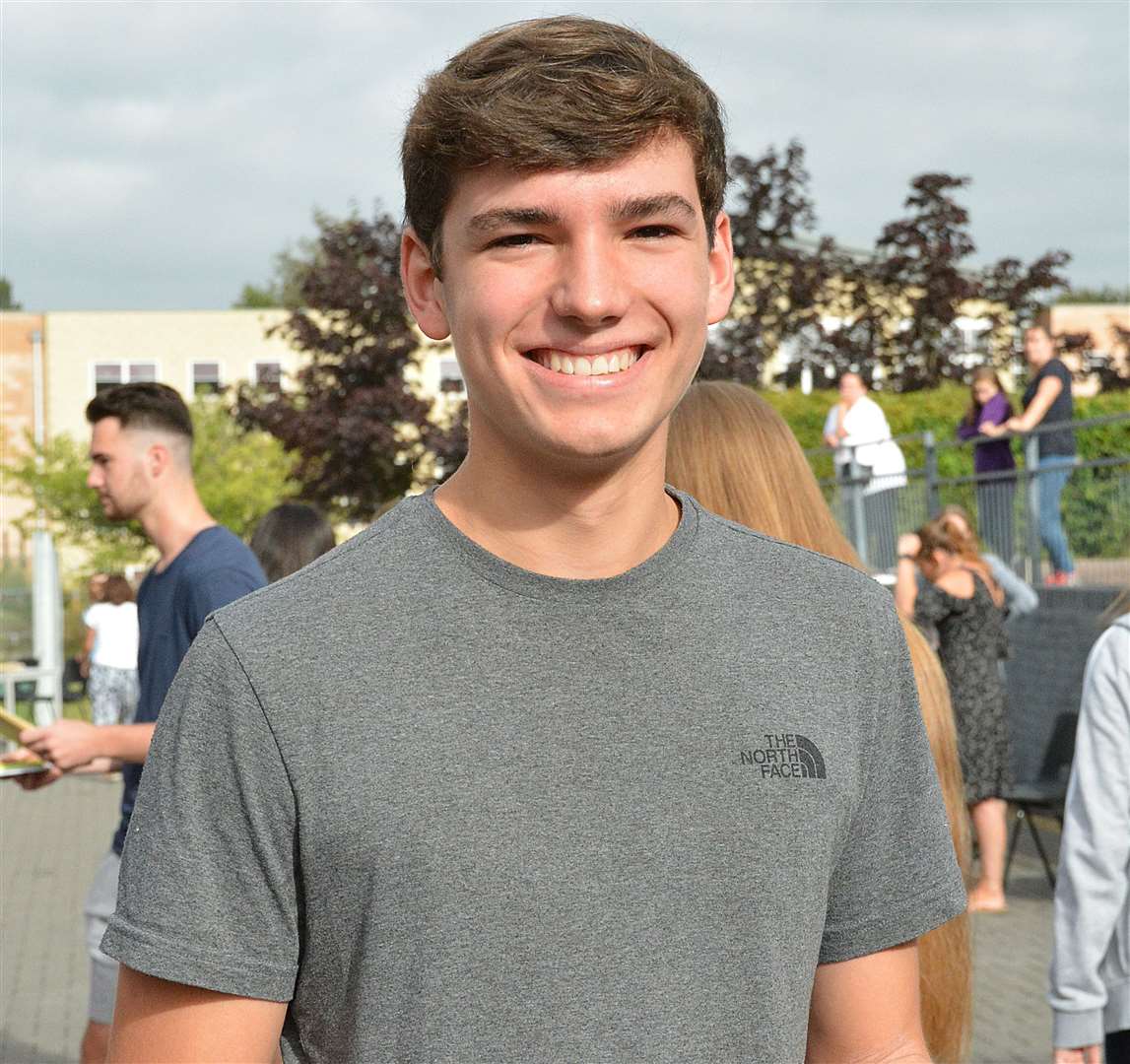 Valley Park student Hugo Chaussy seemed pleased with his results