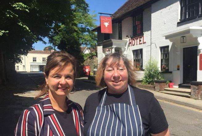 The Bull owner Lygia Fontanella and breakfast chef Mary Murray