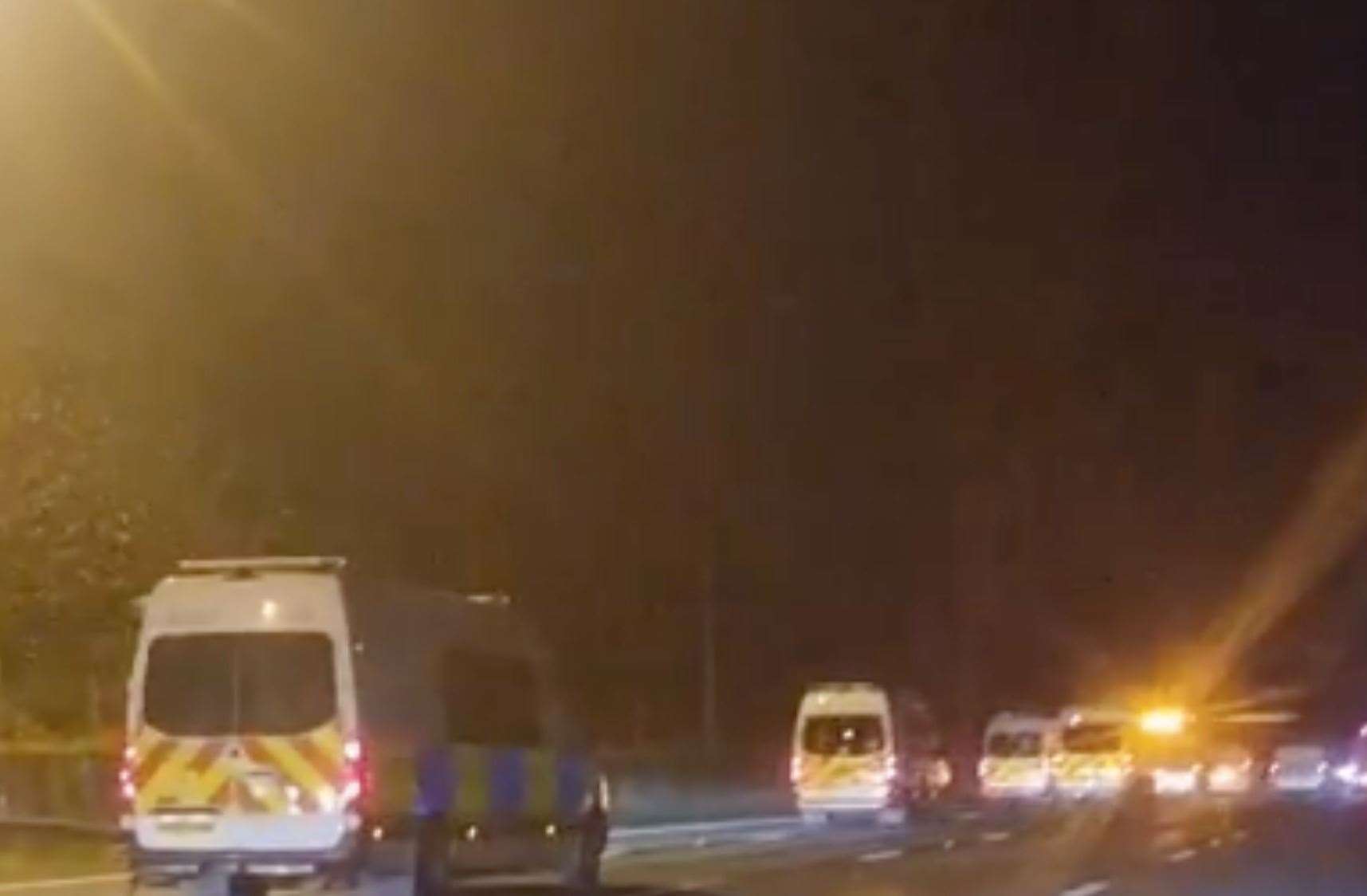A massive police convoy was spotted along the M25. Photo: Stuart Spires