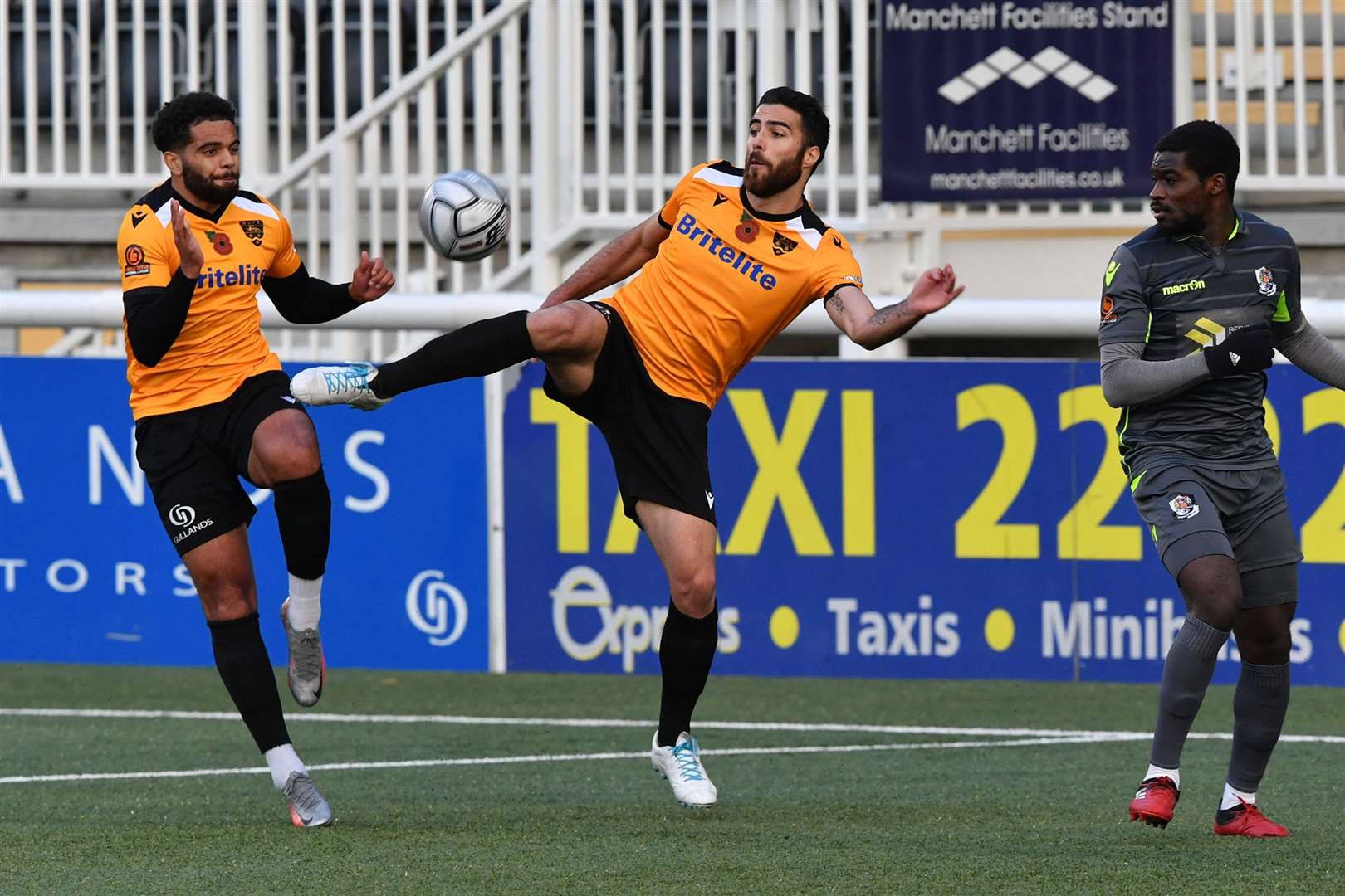 Joan Luque in action for Maidstone against Dartford. Picture: Keith Gillard
