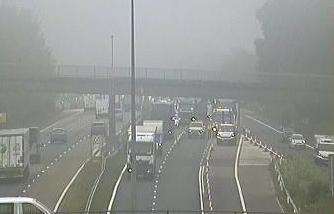 There was a collision involving a lorry on the M20. Picture: Highways England