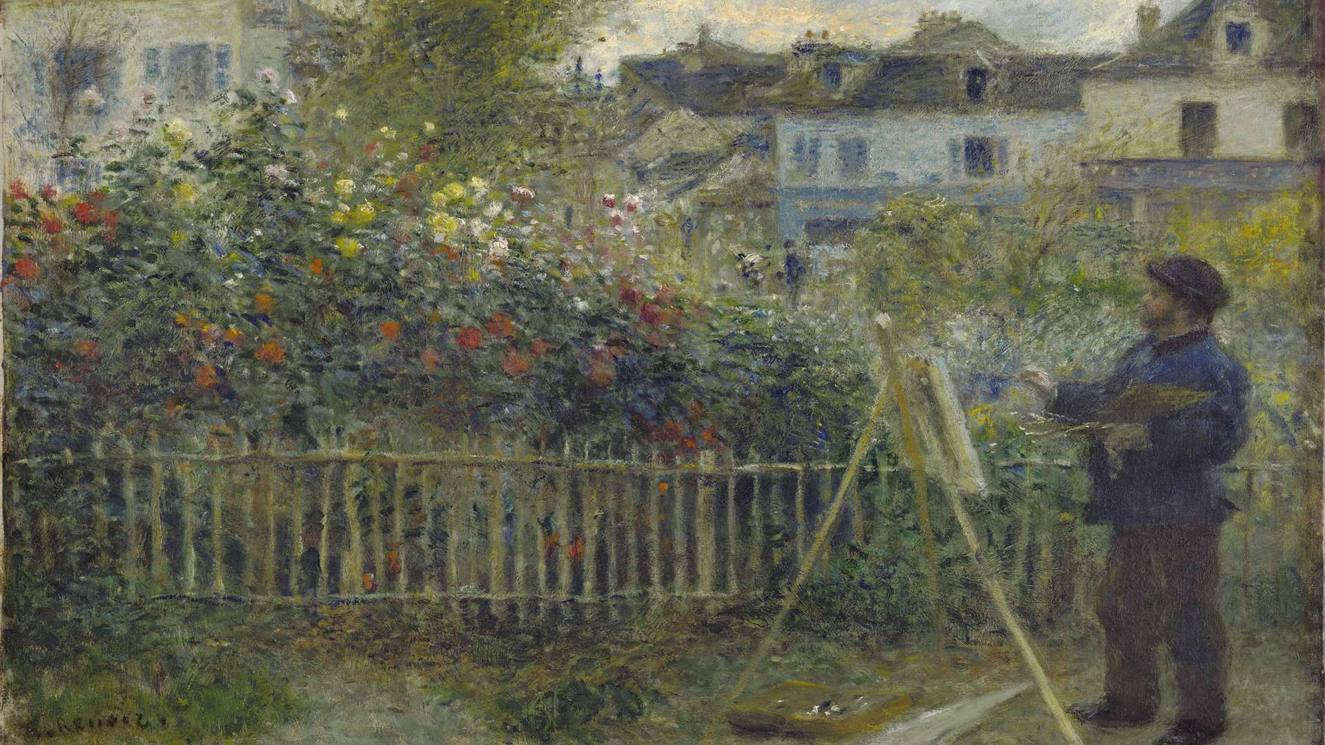 Monet Painting in His Garden at Argenteuil, 1873 by Auguste Renoir © Wadsworth Atheneum Museum of Art, Hartford