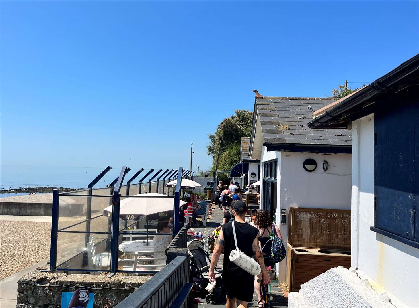 The cafe is located opposite Mermaid Beach and has inside and outdoor seating