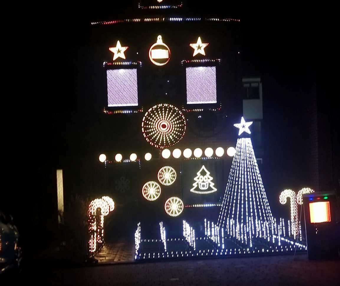 Alan Robinson's house in Maidstone lit up for Christmas. Pictures: Alan Robinson
