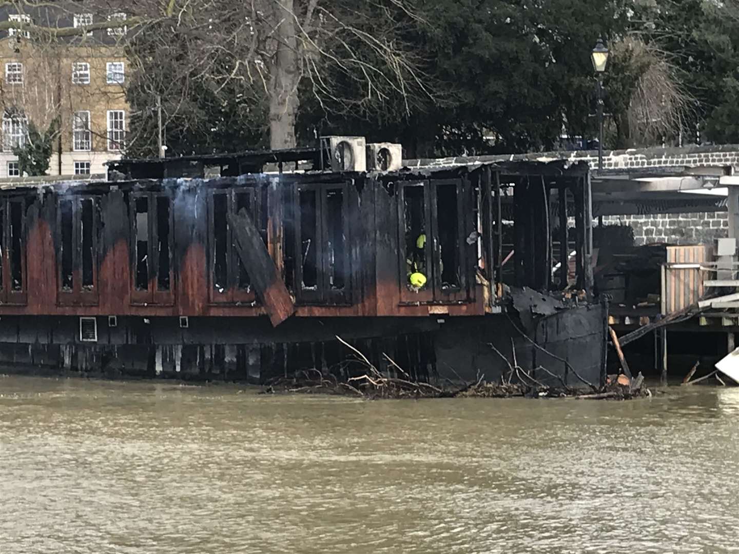Embankments Maidstone after the blaze