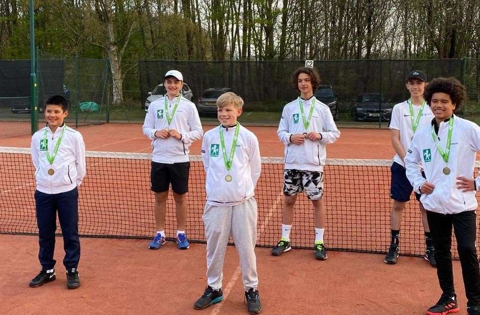 The Kent 14U boys' tennis squad