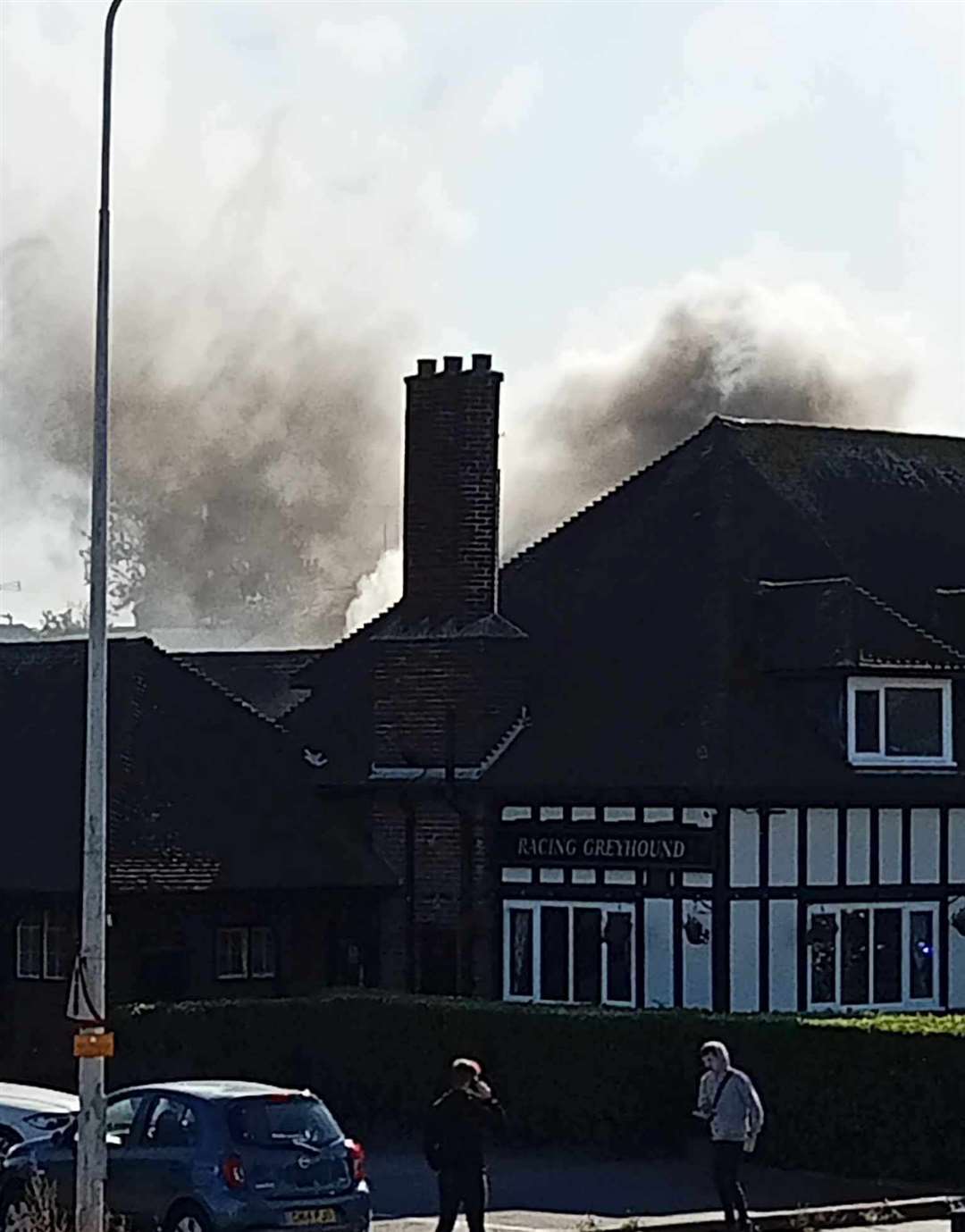 The fire at The Racing Greyhound pub in Ramsgate