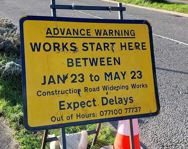 The roadworks at Staplehurst Road roundabout. Picture: Cllr James Hunt