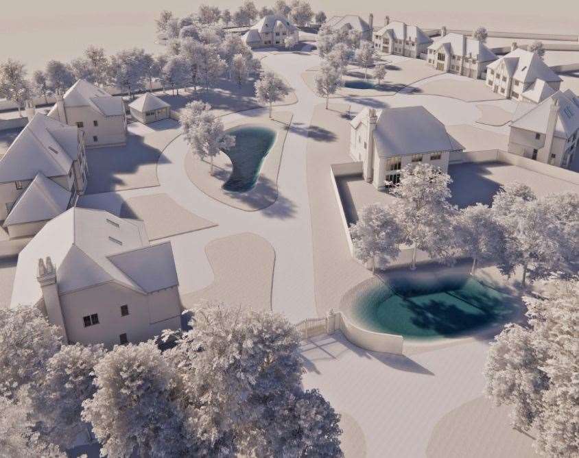Plans for a further 10 homes on the former Great Chart Golf and Leisure complex have been refused by Ashford Borough Council. Picture: Building Design Studio