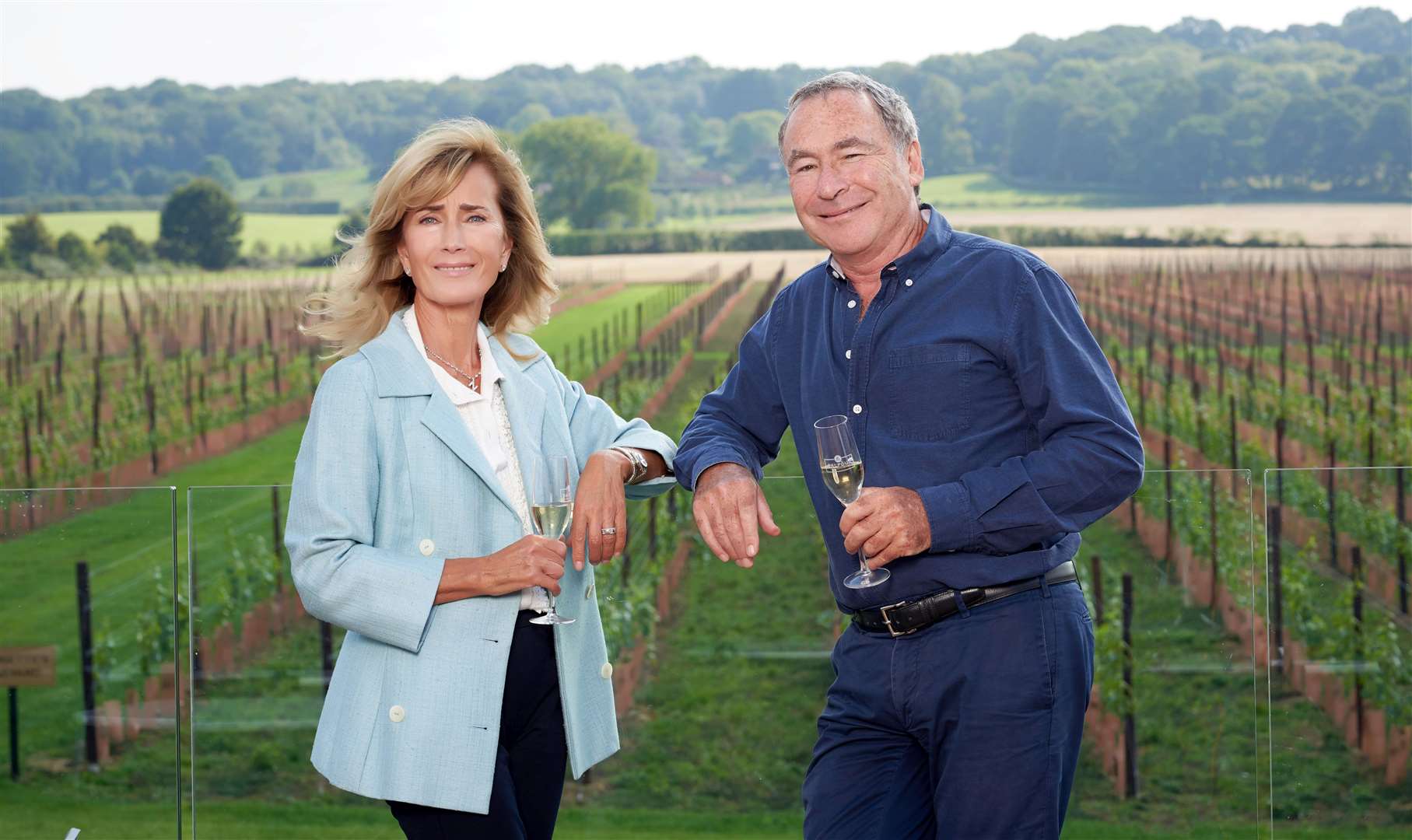 Leslie and Richard Balfour-Lynn of Hush Heath winery. Picture: Dan Goldsmith