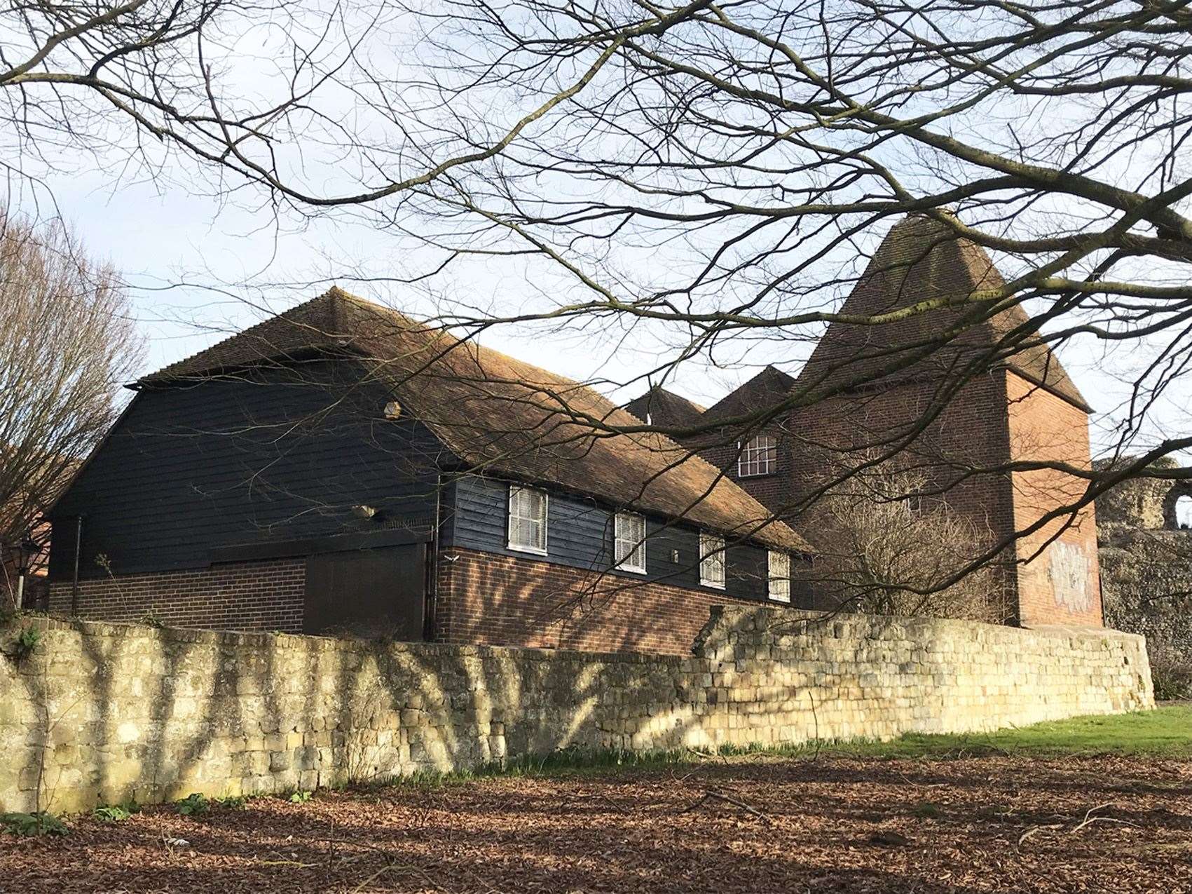 The oasthouse, as seen from the ring-road